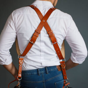 two leather camera straps