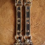 Vintage narrow camera strap with stitching