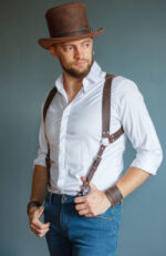 Men’s leather suspenders