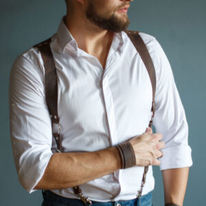 Men’s leather suspenders