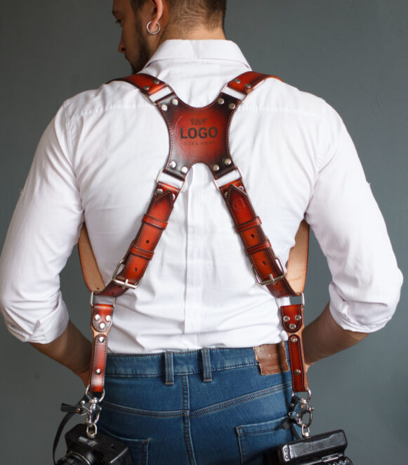leather dual camera straps