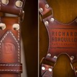 Personalized camera straps with stiching
