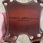 Personalized camera straps with stiching